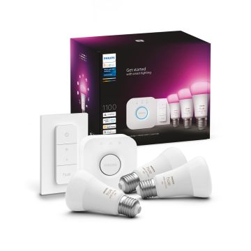 PHILIPS HUE WCA ALOITUSPAKKAUS 9W A60 E27 3KPL 800L 2000-6500K
