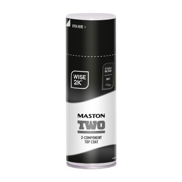 MASTON SPRAYMAALI 2K TWO SYVÄNMUSTA MATTA RAL9005 400 ML