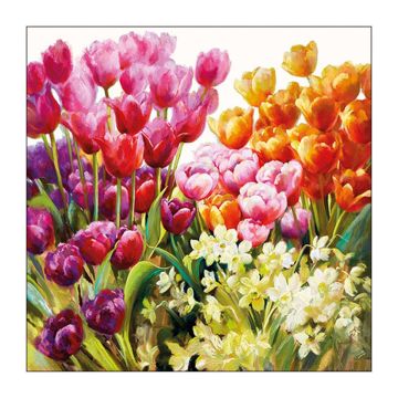 AMBIENTE LAUTASLIINA 33X33 TULIPS FSC MIX