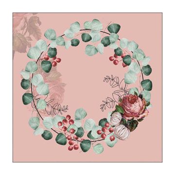 AMBIENTE LAUTASLIINA 33X33 WREATH OF EUCALYPTUS TERRACOTTA FSC
