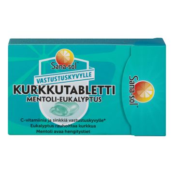 SANA-SOL KURKKUTABLETTI MENTOLI-EUKALYPTUS 16 KPL