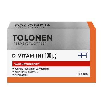 TOLOSEN D-VITAMIINI 100MIKROGR. 60 KPL