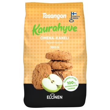 TASANGON OMENA-KANELI PIKKULEIPÄ 100% KAURA 300 G