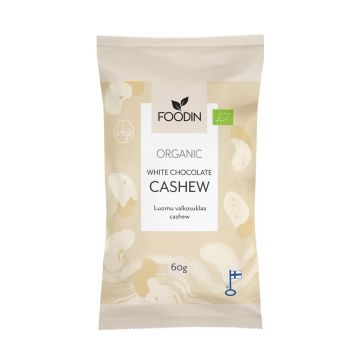 FOODIN VALKOSUKLAACASHEW LUOMU 60 G