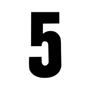 PISLA NUMEROTARRA 5 MUSTA 17CM