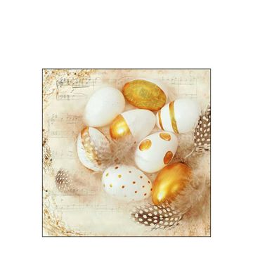 AMBIENTE LAUTASLIINA 25X25 GOLDEN EGGS FSC MIX