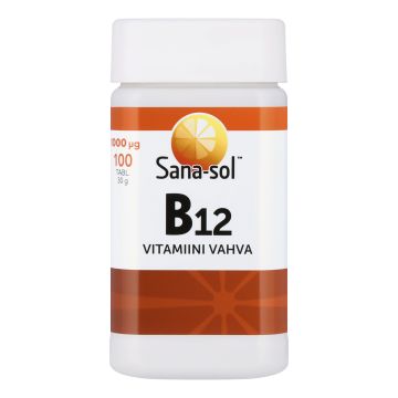 SANA-SOL B12-VITAMIINI VAHVA 1000MIKROGR. 100 KPL