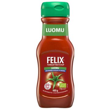 FELIX KETCHUP VÄHEMMÄN SUOLAA JA SOKERIA LUOMU 485 G