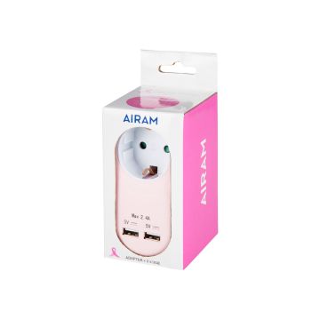 AIRAM ROOSA NAUHA PISTOKE + DUAL USB 2,4A