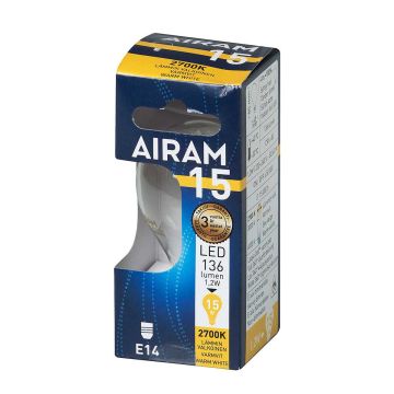 AIRAM LED MAINOSLAMPPU KIRKAS 1,4W E14 FILAM. 136LM, 15 000H