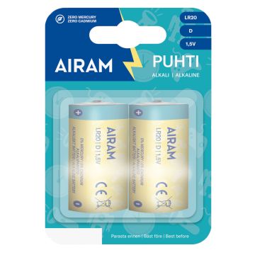 AIRAM PUHTIPARISTO D 2-PACK LR20