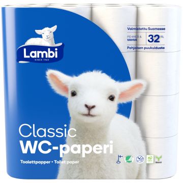LAMBI TOILET VALKOINEN 32RL 32 KPL