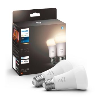 PHILIPS HUE WHITE ÄLYLAMPPU 9.5W A60 E27 2KPL 1055L 2700K