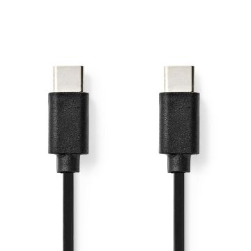 NEDIS USB 2.0 KAAPELI USB-C UROS - USB-C UROS 1 M MUSTA