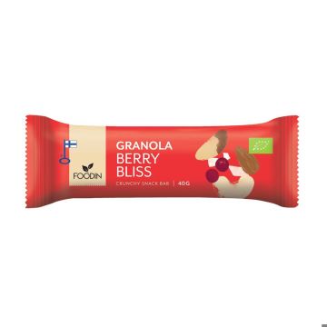 FOODIN GRANOLA BAR BERRY BLISS, LUOMU 40 G