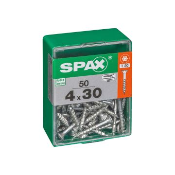 SPAX RUUVI TORX UPPOKANTA, OSAKIERRE WIROX 4X30 M 50KPL