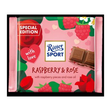 RITTER SPORT RASBERRY & ROSE SUKLAALEVY 100 G