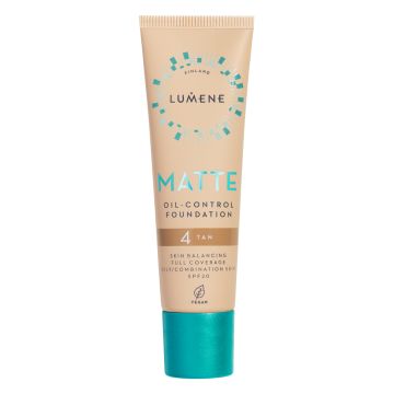 LUMENE MATTE OIL-CONTROL MATTAMEIKKIVOIDE SPF20 4 TAN