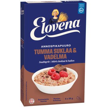 ELOVENA HETKI TUMMA SUKLAA-VADELMA ANNOSPIKAPUURO 210 G
