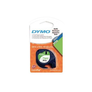 DYMO LETRATAG S0721520 PAPERITEIPPI 12MM VALK