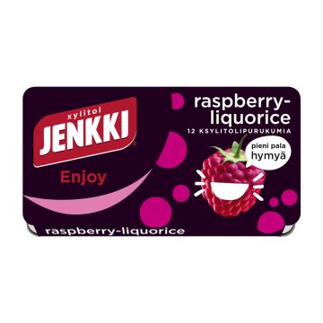 JENKKI TWISTED RASPBERRY-LIQUORICE PURUKUMI 18 G JENKKI TWISTED RASPBERRY-LIQUORICE PURUKUMI 18 G