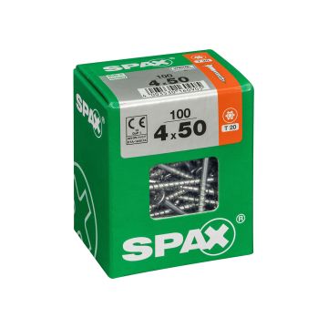 SPAX RUUVI TORX UPPOKANTA, OSAKIERRE WIROX 4X50 L 100KPL