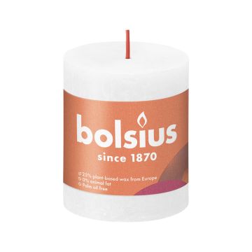 BOLSIUS PÖYTÄKYNTTILÄ 80/68 RUSTIC CLOUDY WHITE
