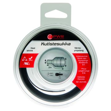 C-PWR KUTISTESUKKA 4,8-2,4MM MUSTA 2M