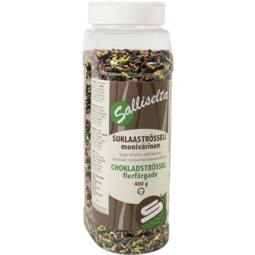 SALLINEN SUKLAASTRÖSSELI MONIVÄRI 400 G