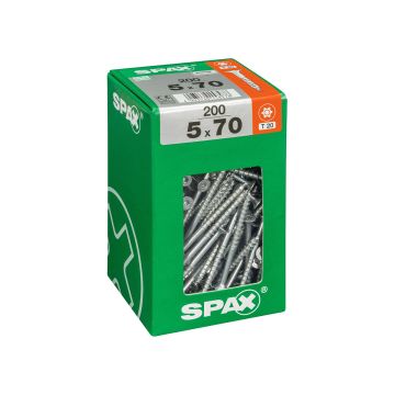 SPAX RUUVI TORX UPPOKANTA, OSAKIERRE WIROX 5X70 XXL 200KPL