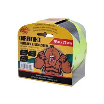 ORANKI HEIJASTINTEIPPI 10M X 75MM LIME PVC