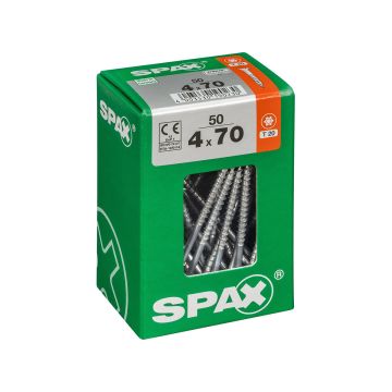 SPAX RUUVI TORX UPPOKANTA, OSAKIERRE WIROX 4X70 L 50KPL