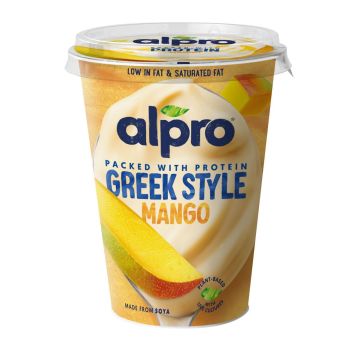ALPRO GREEK STYLE SOIJAVALMISTE MANGO 400 G
