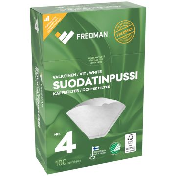 FREDMAN SUODATINPAPERI 1X4 VALKEA 100KPL