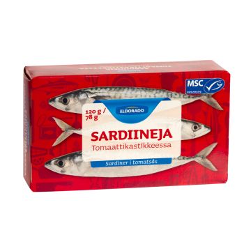 ELDORADO SARDIINEJA TOMAATTIKASTIKKEESSA 144/78G 78 G