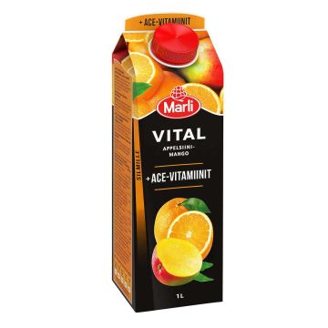 MARLI VITAL APPELSIINI-MANGO +ACE VITAMIINIT MEHUJUOMA 1L