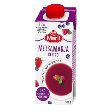 MARLI TARHURIN METSÄMARJAKEITTO+ D&C-VITAMIINIT JA SINKKI 200 ML