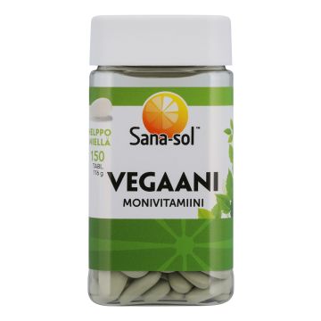 SANA-SOL MONIVITAMIINI VEGAANI 150 KPL