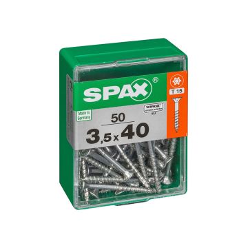 SPAX RUUVI TORX UPPOKANTA, OSAKIERRE WIROX 3,5X40 M 50KPL