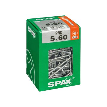 SPAX RUUVI TORX UPPOKANTA, OSAKIERRE WIROX 5X60 XXL 250KPL