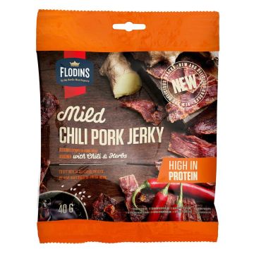 FLODINS MILD CHILI PORK JERKY 40 G