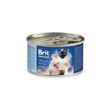 BRIT PREMIUM BY NATURE CAT TÖLKKI TROUT WITH LIVER 200 G