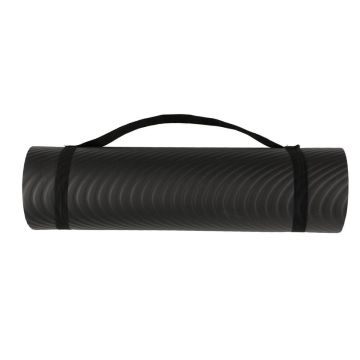 ATOM FITNESSMATTO KANTOHIHNALLA 15 MM MUSTA