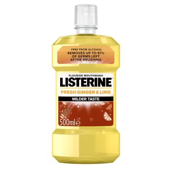 LISTERINE SUUVESI FRESH GINGER & LIME MILDER TASTE 500 ML