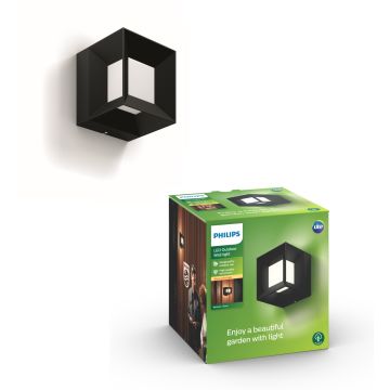 PHILIPS PARTERRE ULKOSEINÄVALAISIN MUSTA 8W 230V IP44 ALUMIINI