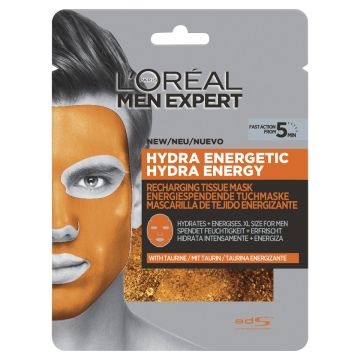 LOREAL MEN EXPERT HYDRA ENERGETIC VIRKISTÄVÄ KANGASNAAMIO 30 G