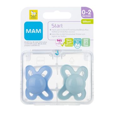 AINU MAM START 2KPL SILIKONI 0-2KK 2 KPL