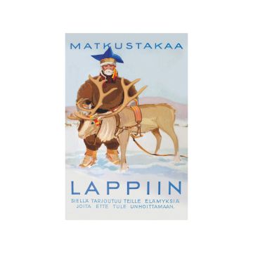 POSTIKORTTI MATKUSTAKAA LAPPIIN