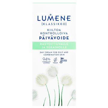 LUMENE KLASSIKKO  KIILTOA KONTROLLOIVA PÄIVÄVOIDE - RASVOITTU