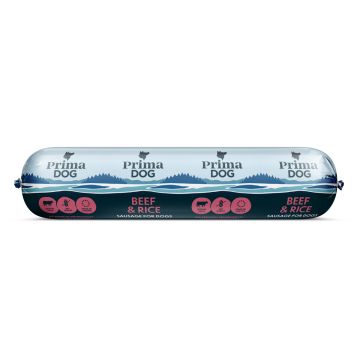 PRIMADOG MAKKARA LIHA-RIISI 800 G